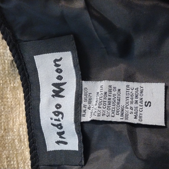 ❤️6 items for $25 sale!!❤️ Indigo Moon Black Blazer EUC - Picture 4 of 5